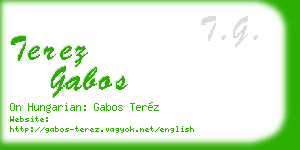terez gabos business card